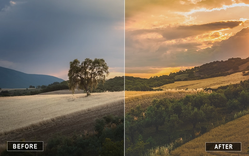 Sunny Day Landscape Lightroom Presets, Landscape Lightroom Presets For Sunset