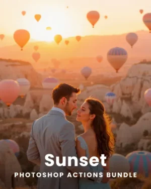 sunset emotion photoshop actions, Sunset photoshop actions, Sunset actions bundle