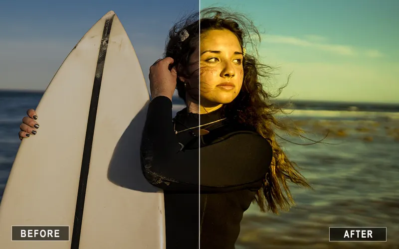 Surfing Lr Mobile Presets, Ocean lightroom presets for instagram