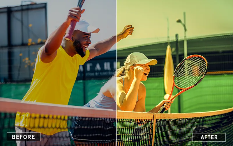 tennis camera raw presets, sharp sports presets, gritty sports presets