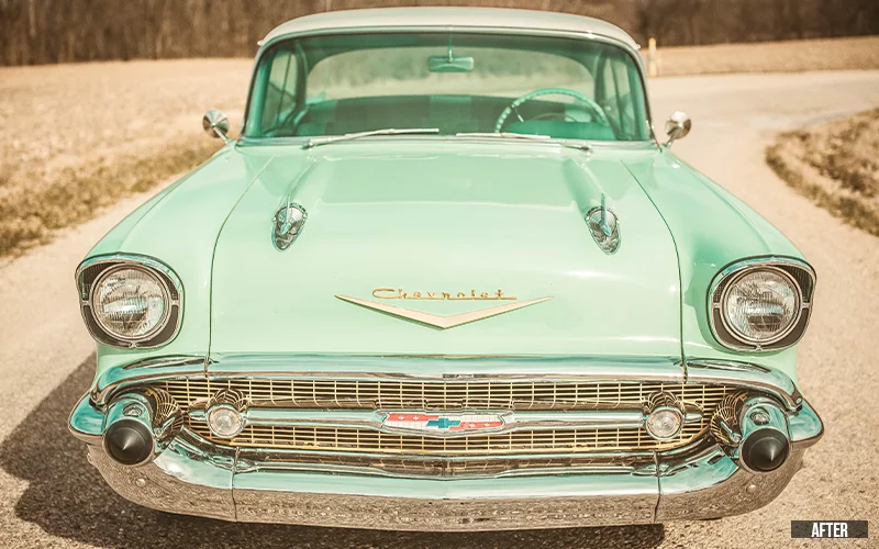 photo after editing with Golden Glow Camera Raw Vintage Presets