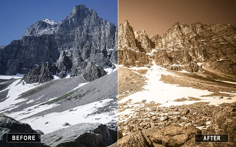 volcanic mountain lightroom presets, Lightroom presets for outdoor photography, dramatic mountain presets