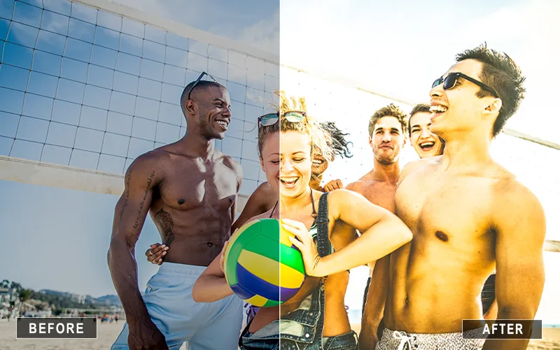 volleyball camera raw presets, sports photo color grading, stadium photo presets
