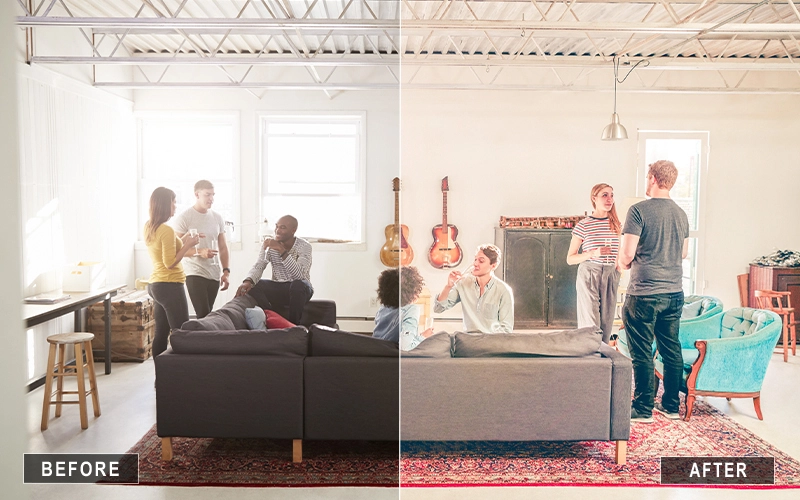 Warm Glow Indoor Lightroom Presets, Warm lightroom presets for glowing photos
