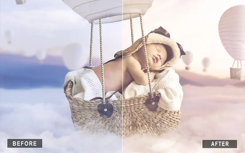 warm newborn presets for lightroom, newborn photography editing, Lightroom presets for baby photos, newborn photography editing tools
