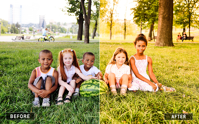 warm tones children presets