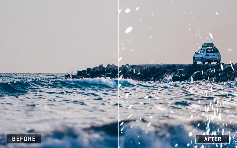 wave water splash overlays