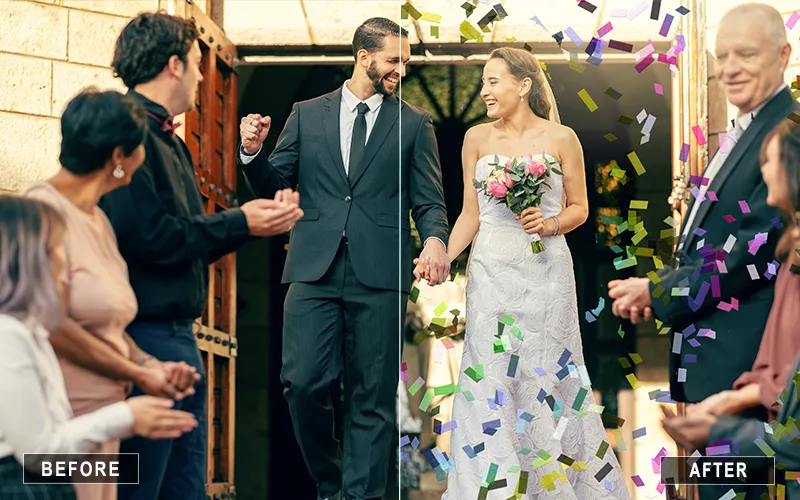 wedding confetti overlay, festive confetti overlays, transparent confetti overlay