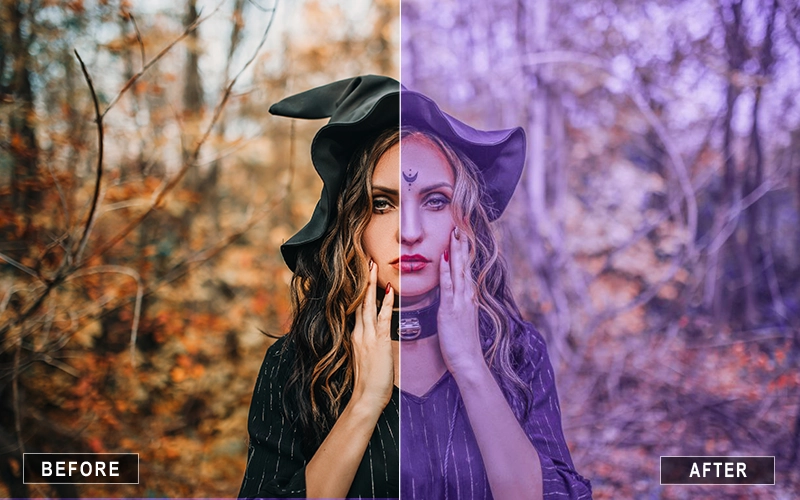 Whimsical Atmosphere LR Presets, purple atmosphere presets for lightroom