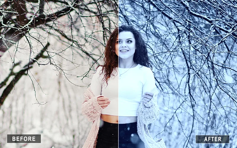 winter ps action, seasonal photo looks, all-in-one photoshop actions, photoshop actions with seasonal themes