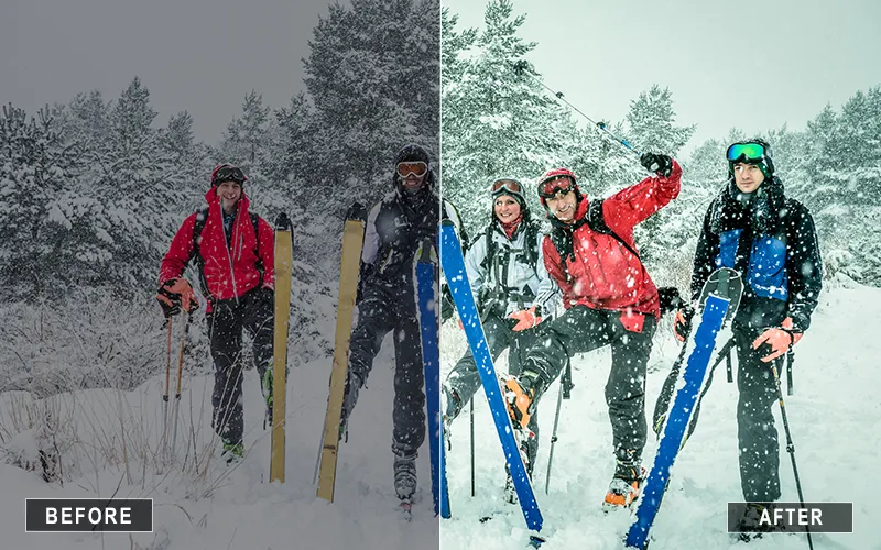 winter sports camera raw presets, sports magazine presets, sports highlight presets