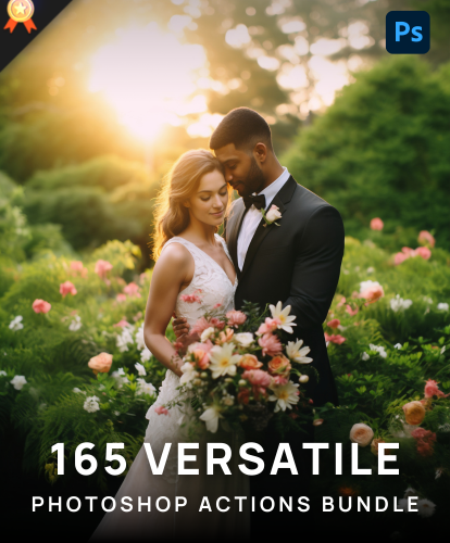 photography add ons, photoshop resources, 165 Versatile Photoshop Actions Banner best photography add ons, best photoshop resources, deals for photographers