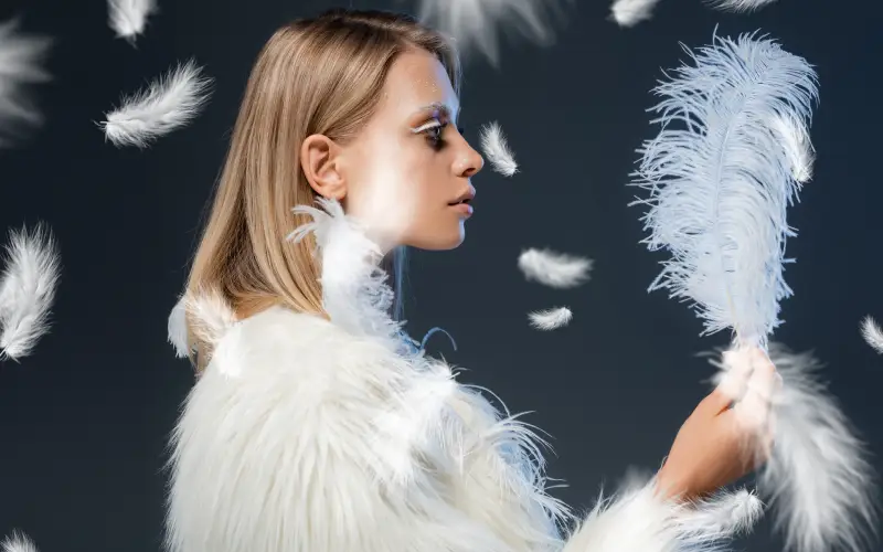dreamy photo overlays, Photoshop feathers, ethereal effects, floating feathers