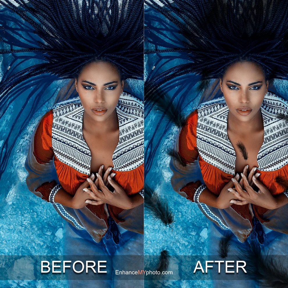 Fantasy Black Feather Overlays