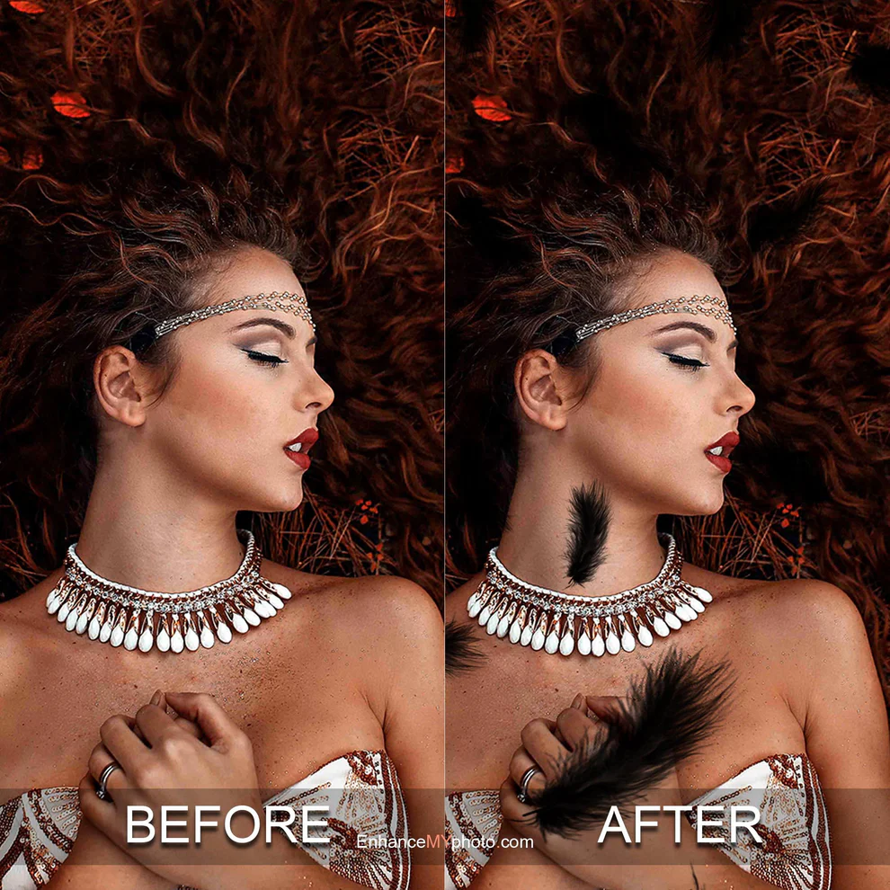 Magical Black Feather Overlays