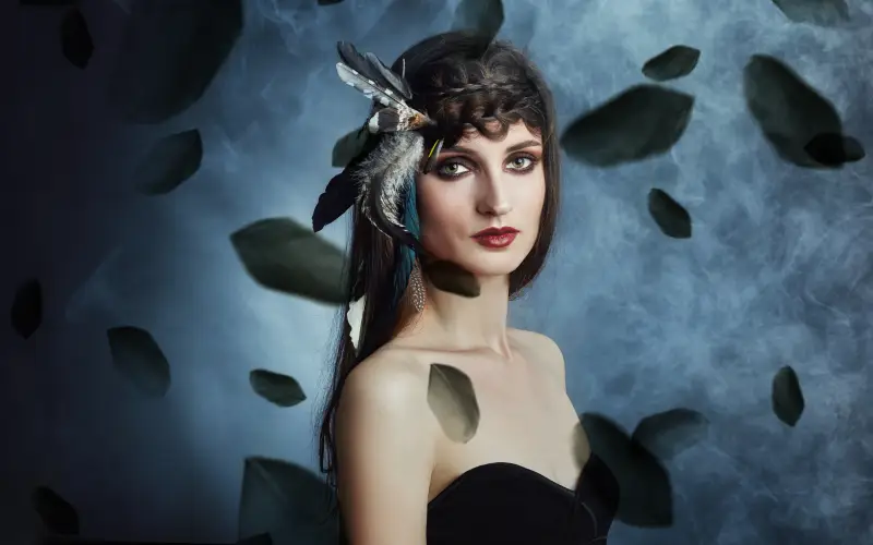 mystical overlays, boho photography, dark aesthetic overlays, feathered elements