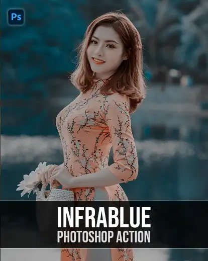 blue photoshop action banner