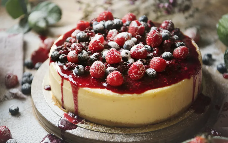 photo of strawberry cheesecake