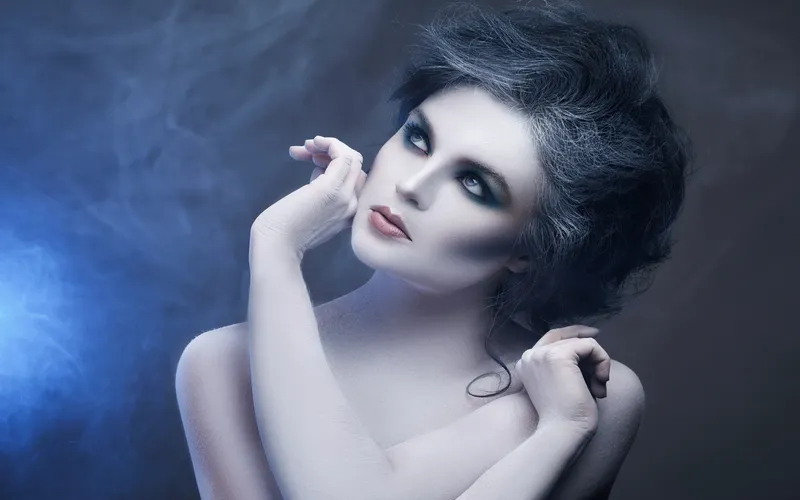 portrait of a woman with smokey effect