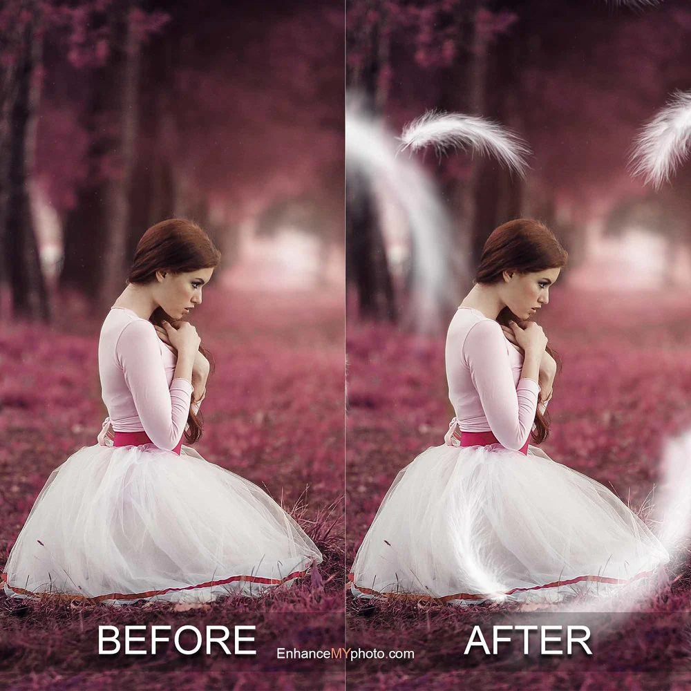 white feather overlays pack