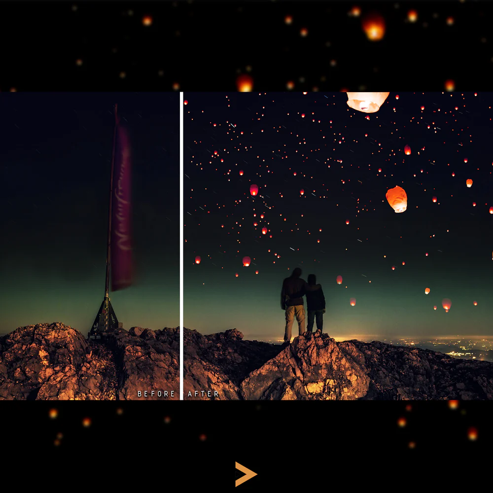 dreamy night overlays, love lantern overlay, lantern overlays for Photoshop