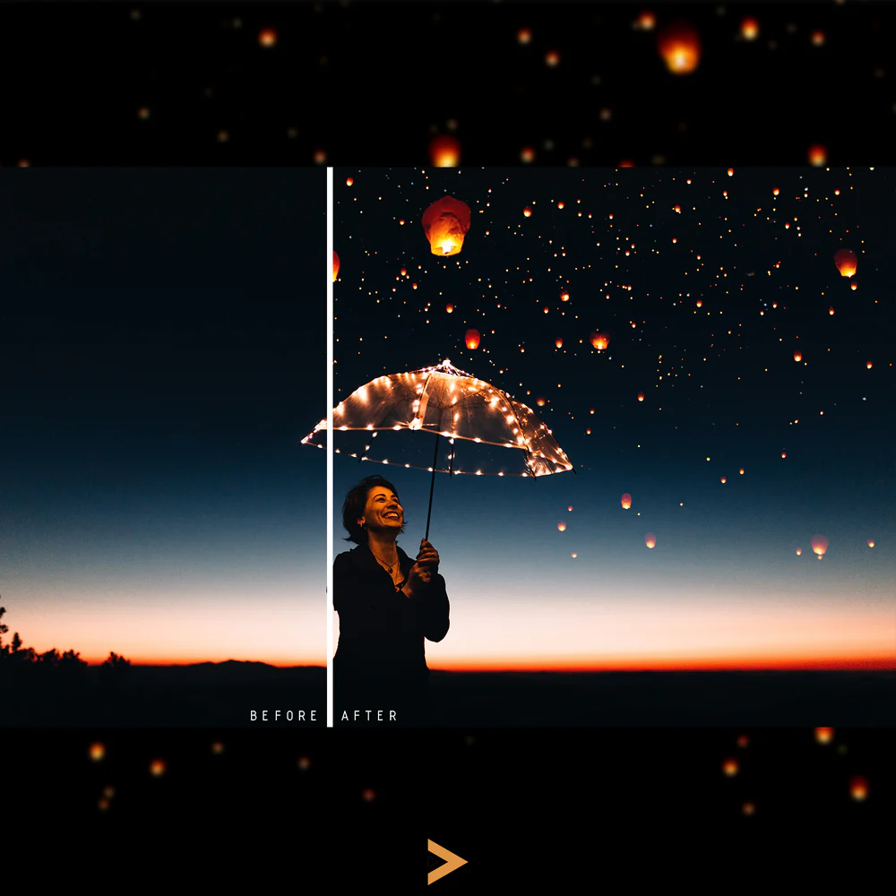 lanterns in the sky overlay, fairy light overlays, sky lantern texture