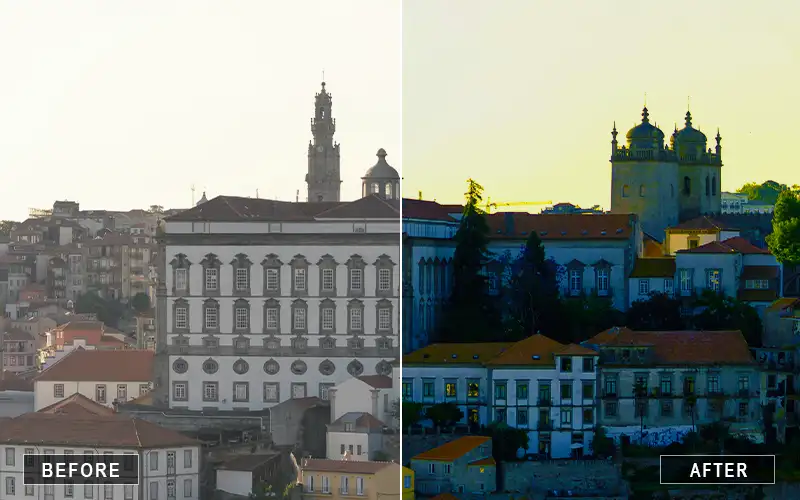 preview of before/after results