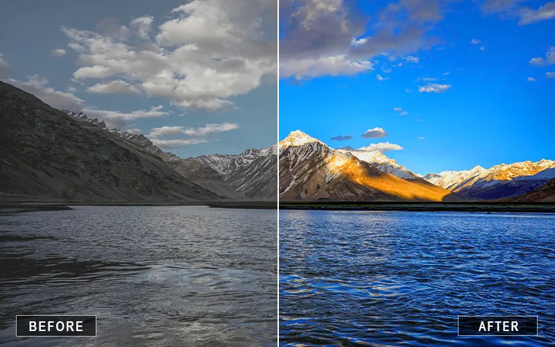 Lightroom presets for outdoor photography, dramatic mountain presets, Lightroom presets for scenic photography, earthy Lightroom presets