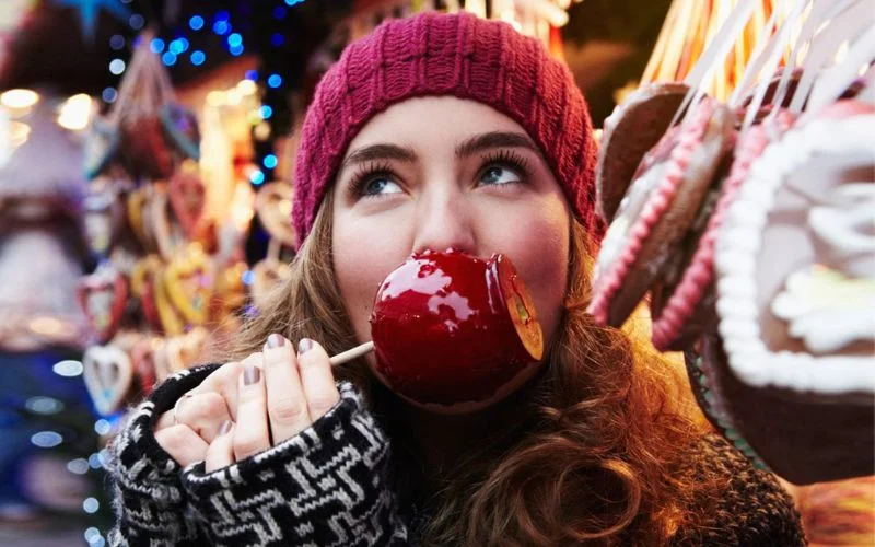 pose with new year sweets
