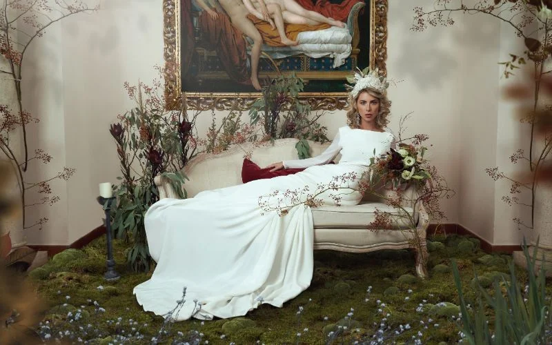 wedding color grading, retouching bridal portraits