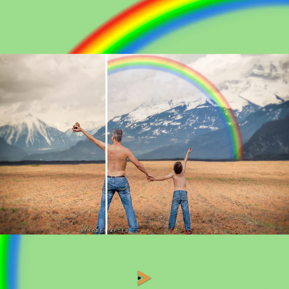 Pastel Rainbow Overlay