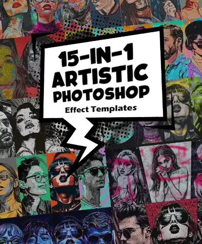 Photoshop effect templates feature image, best photography add ons, best photoshop resources, photography card templates