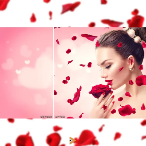flower petal overlays