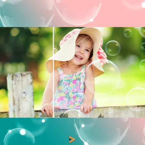 bubble overlay before/after preview