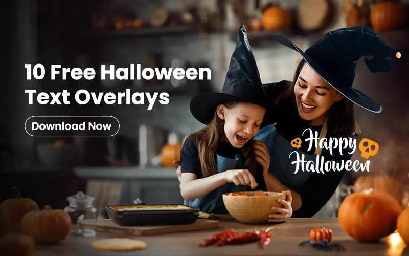 free Halloween text overlays