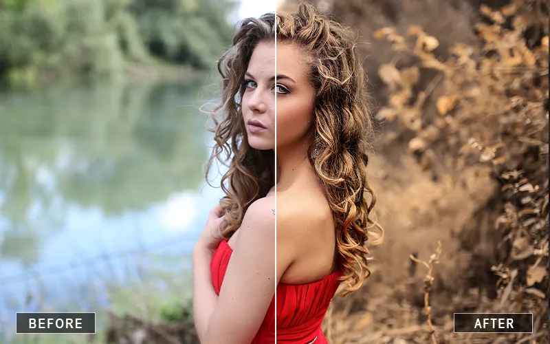 photo before and after editing