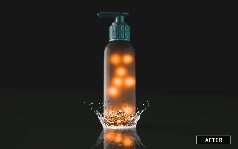 Bottle with Water Effect