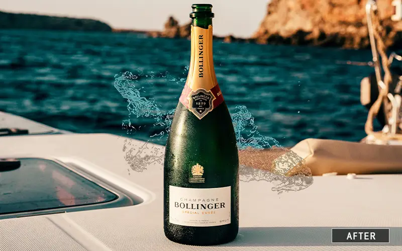 champagne with effects