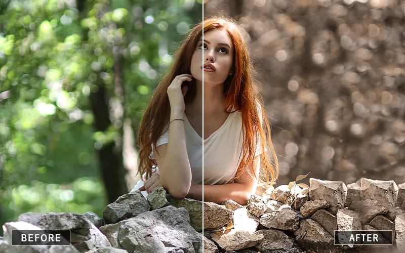 before/after results with these editing techniques