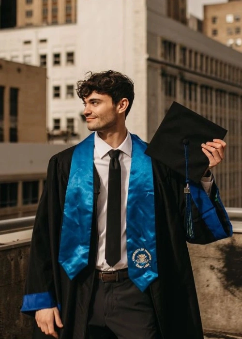 Guys graduation pose
