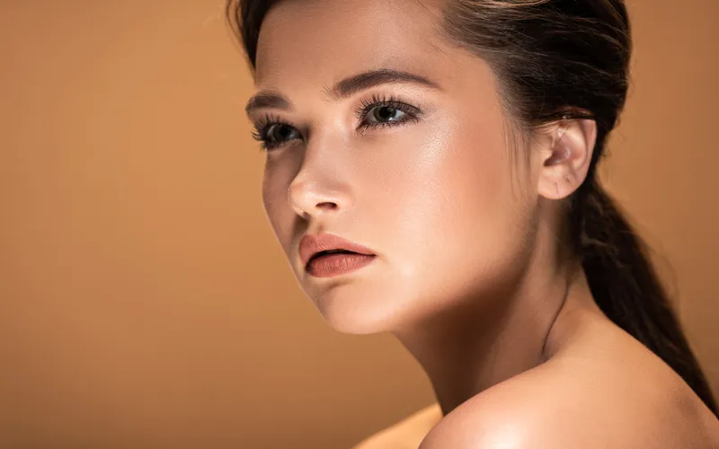 photo of a woman edited with subtle filters