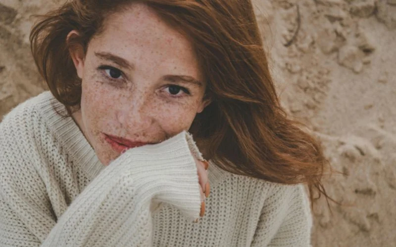 photo of freckled skin