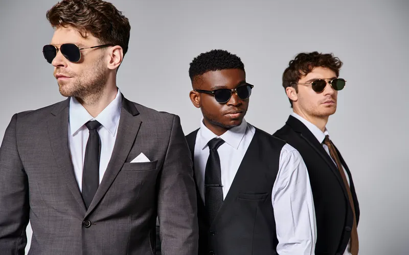 groomsmen in sunglasses