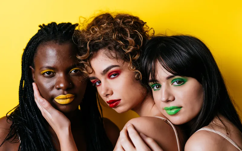 photo of three girls from different ethnicities