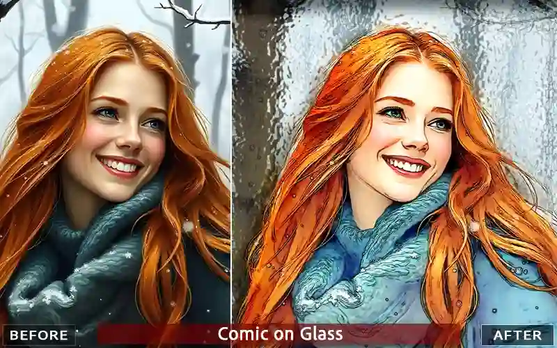 comic photoshop effect, contour effect photoshop,