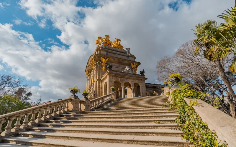 photo of monumental building taken from a low angle