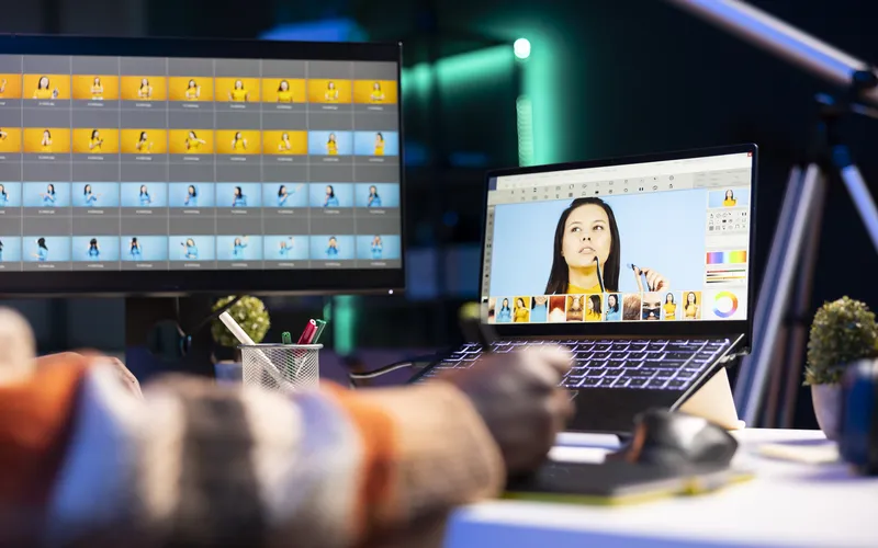 photo editor retouching images with photo editing tool