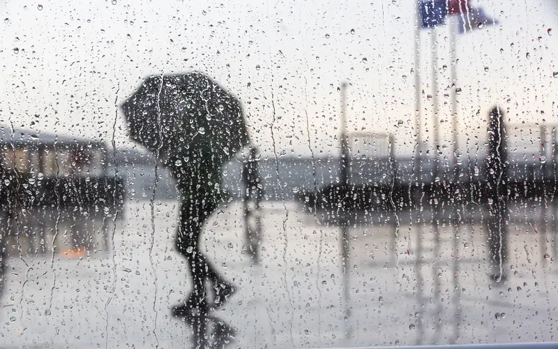 shadows through the window in rain