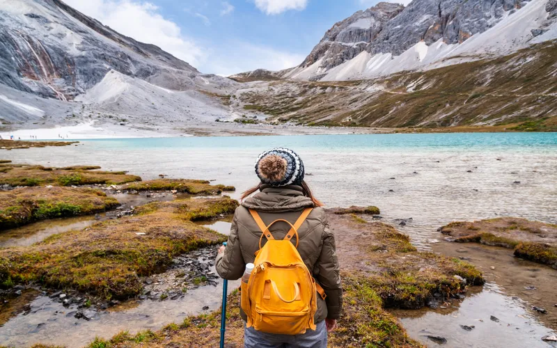 traveler with backpack