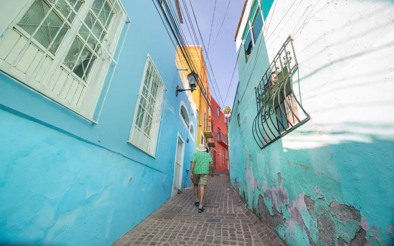 photo of a colorful street